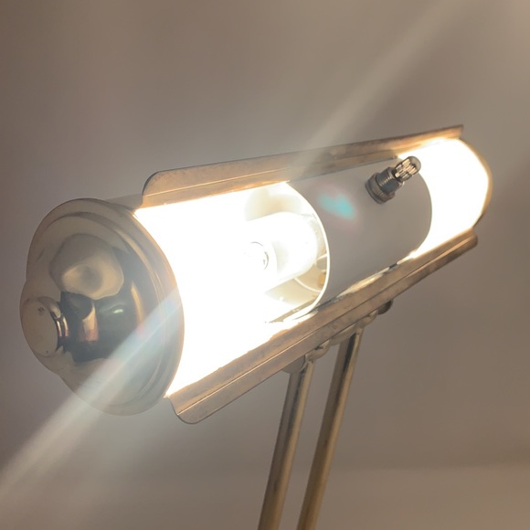 13” gold color bankers vintage desk lamp WORKS! 🚩OVER 5 POUNDS!🚩 - Picture 15 of 16